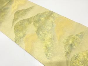 金糸　引箔　遠山模様織り出し　袋帯